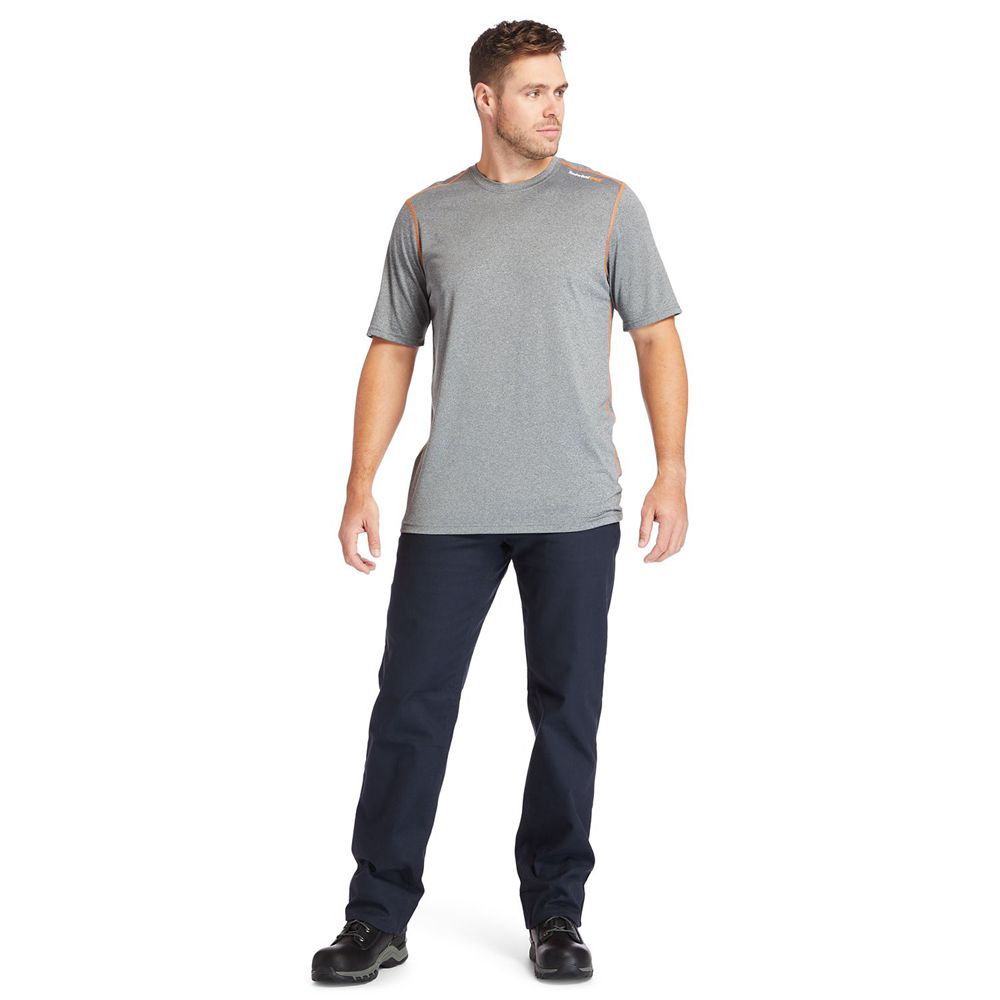 Camisetas Timberland Hombre Pro® Big & Tall Wicking Good Sport Short-Sleeve Gris - Chile QSV-473196
